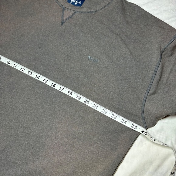 Coastal Cotton Crew Neck Sweatshirt Gray Fish Bone Logo Pullover XL - Picture 7 of 9